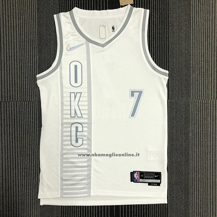 Maglia Oklahoma City Thunder Carmelo Anthony #7 Citta 2021-22 Bianco